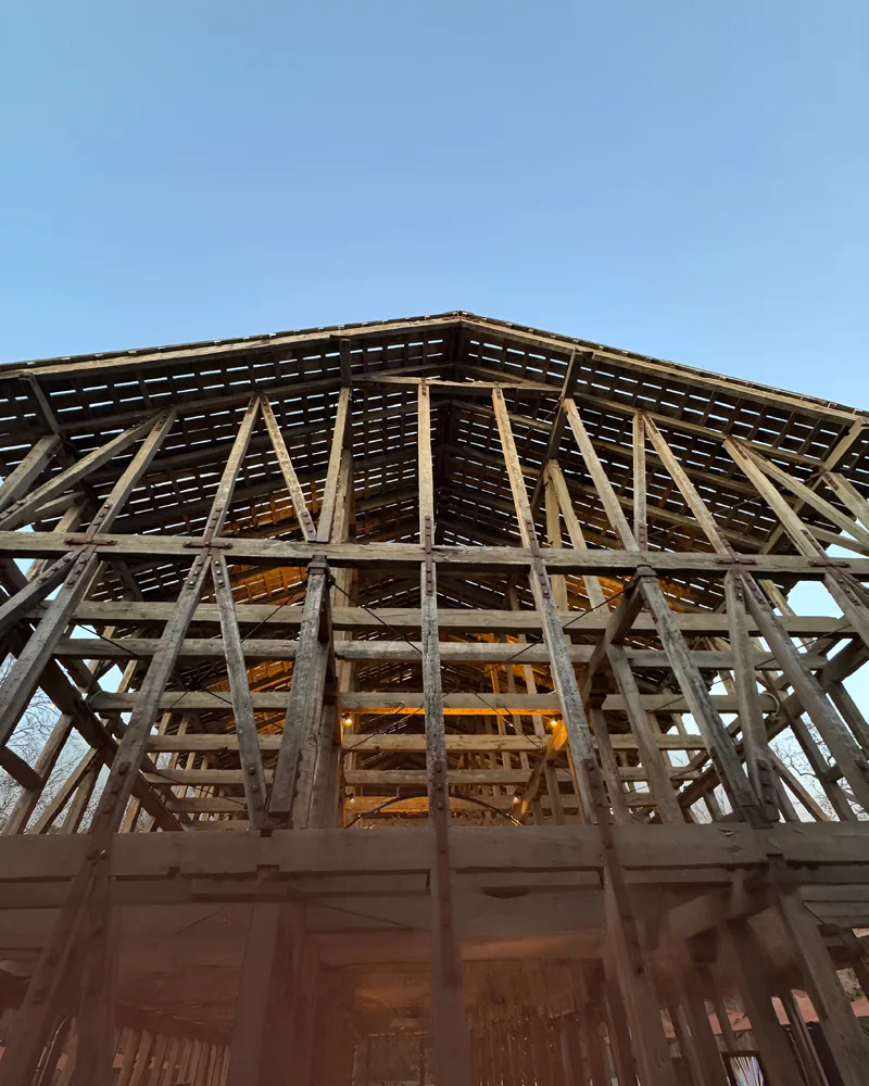 Estructura de cerchas en madera